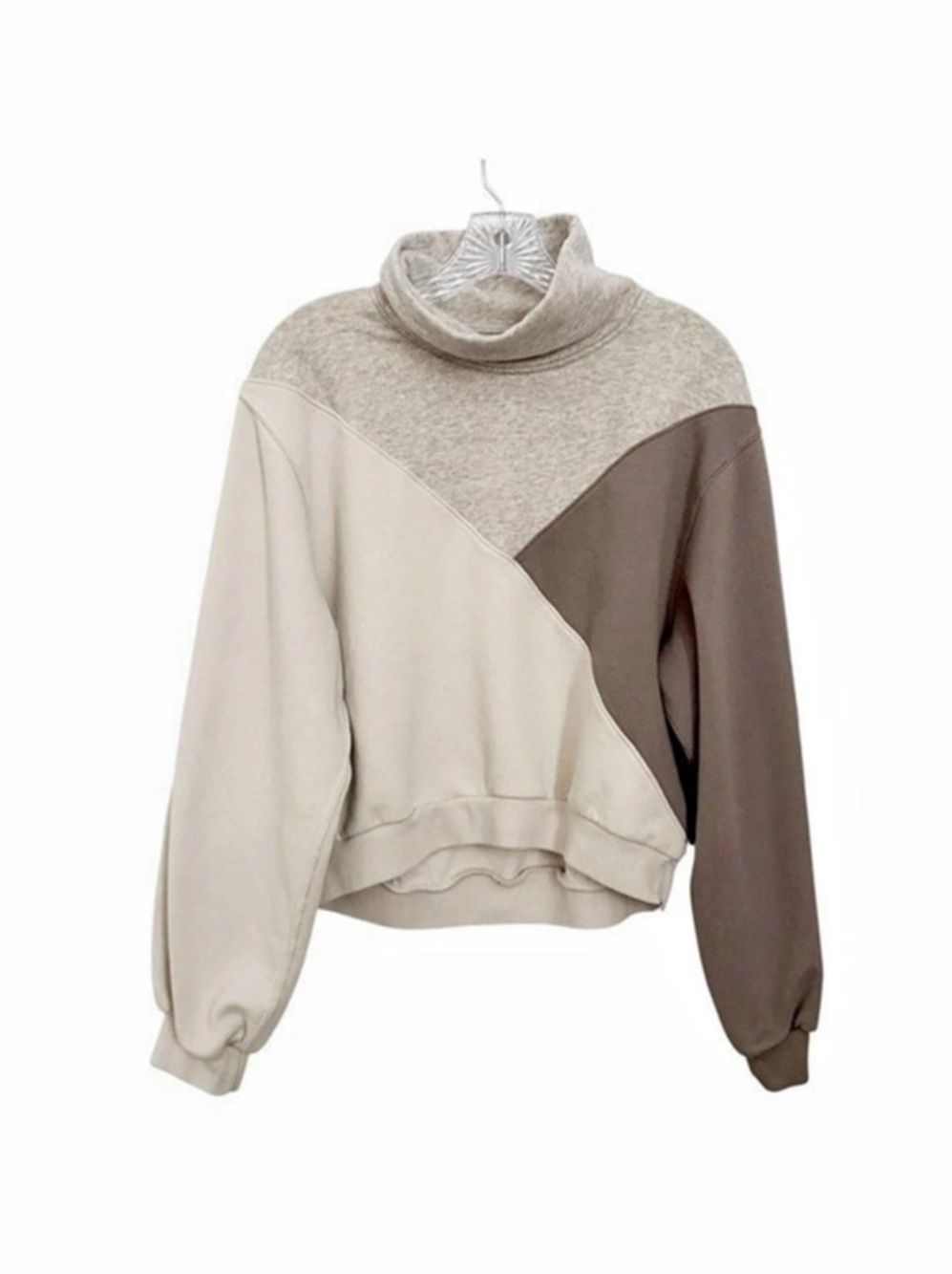 Abercrombie & Fitch Soft A&F Collection Colorblock Mock Neck Sweatshirt